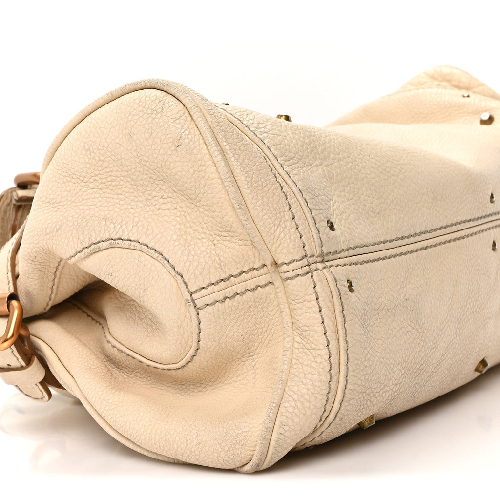 Calfskin Medium Paddington Satchel Ivory