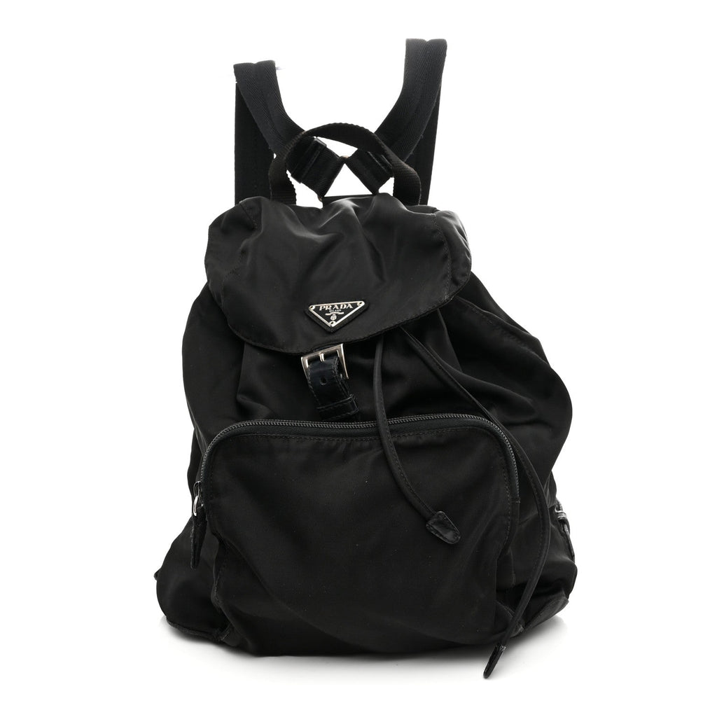 Tessuto Nylon Vela Cinch Backpack Black