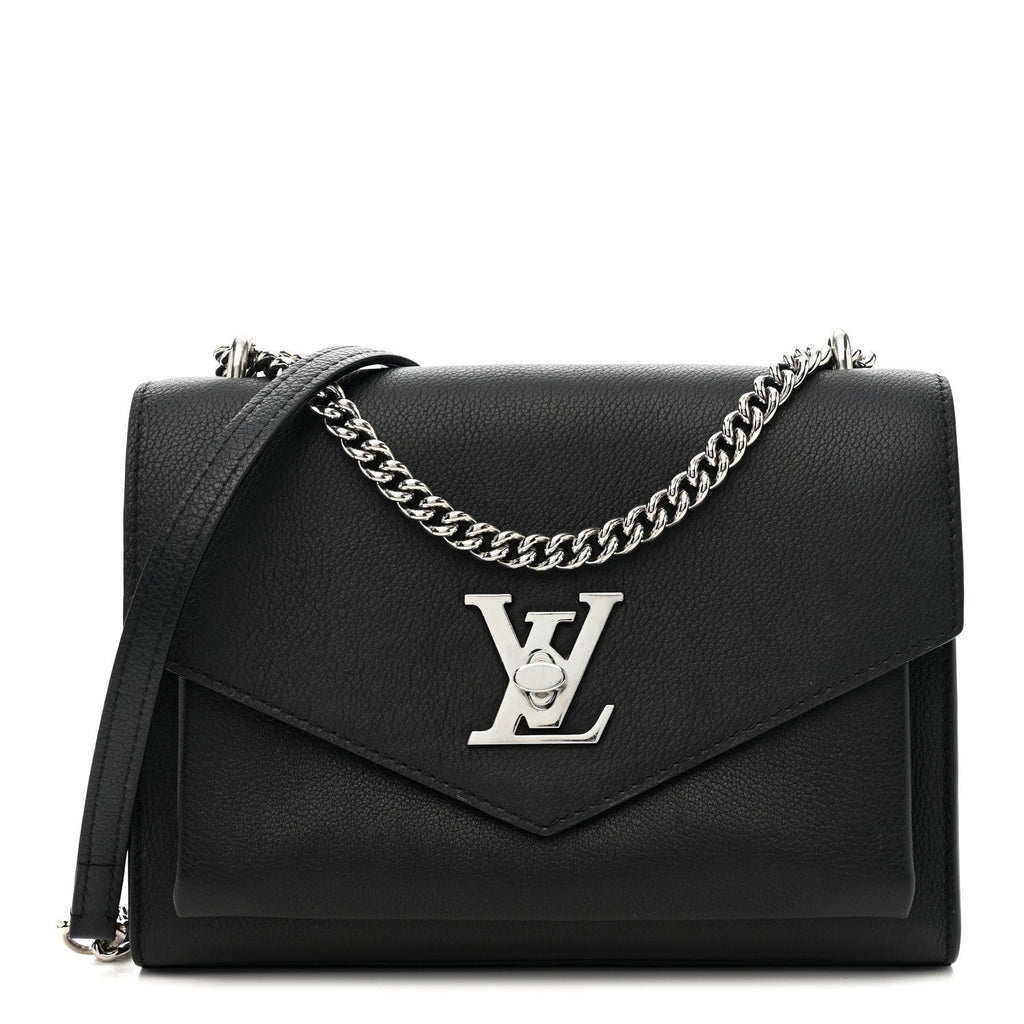 Soft Calfskin Mylockme Chain Bag BB Black