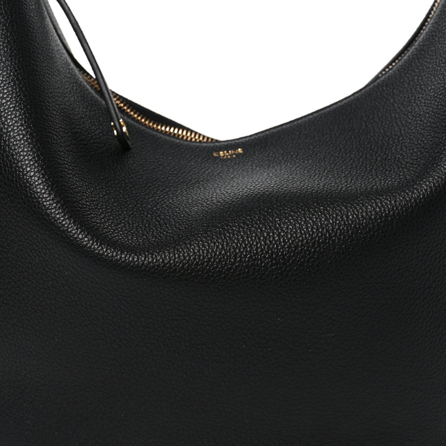 Supple Grained Calfskin Large Lulu Shoulder Bag Black
