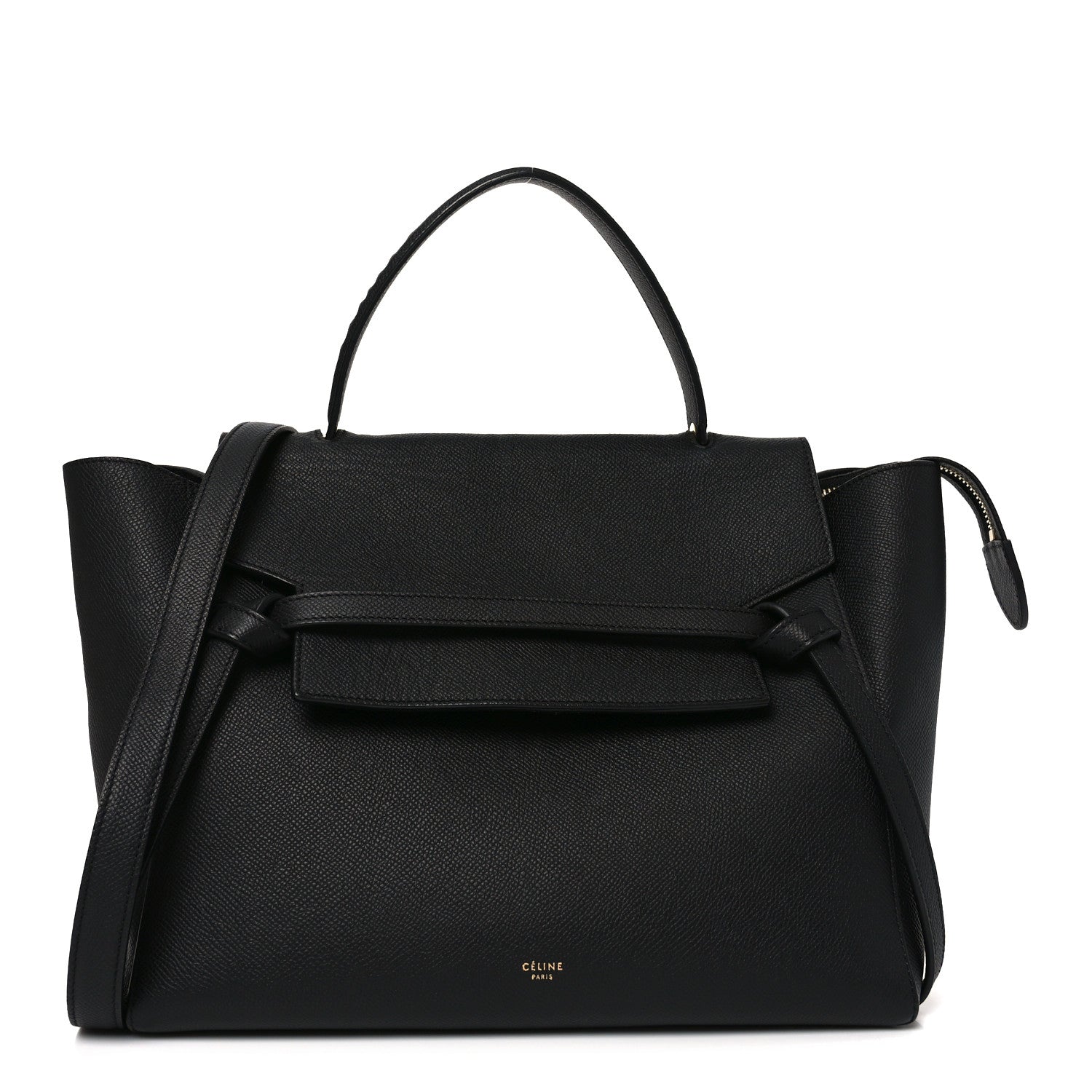 Grained Calfskin Mini Belt Bag Black