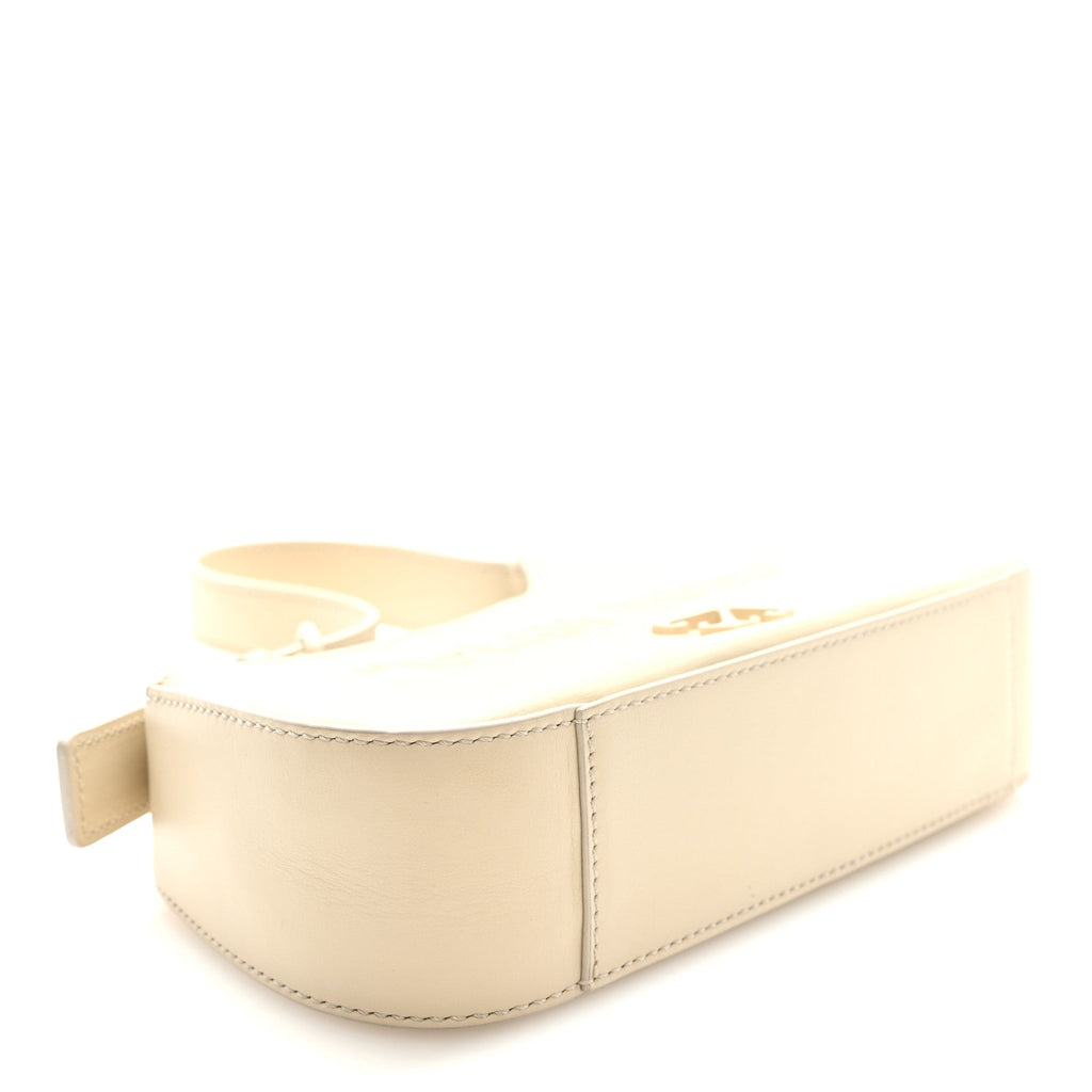 Calfskin 3D Glam Inside Jitney Shoulder Bag Beige