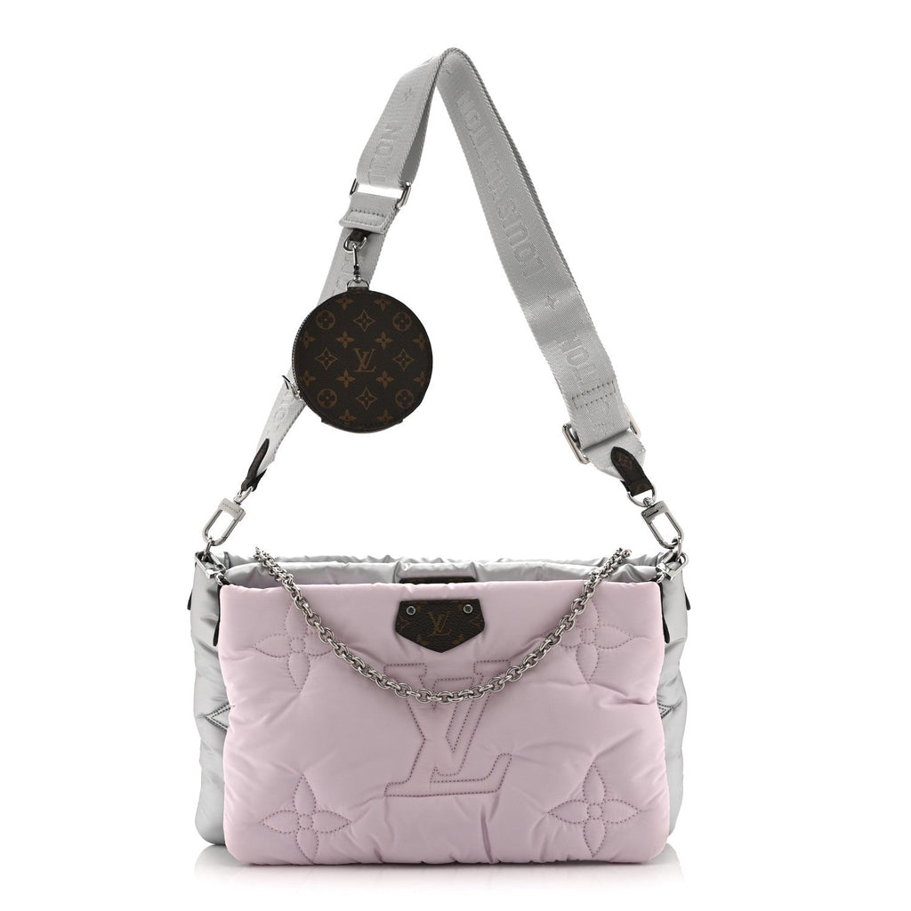 Econyl Monogram Pillow Maxi Multi Pochette Accessories Silver Pale Pink