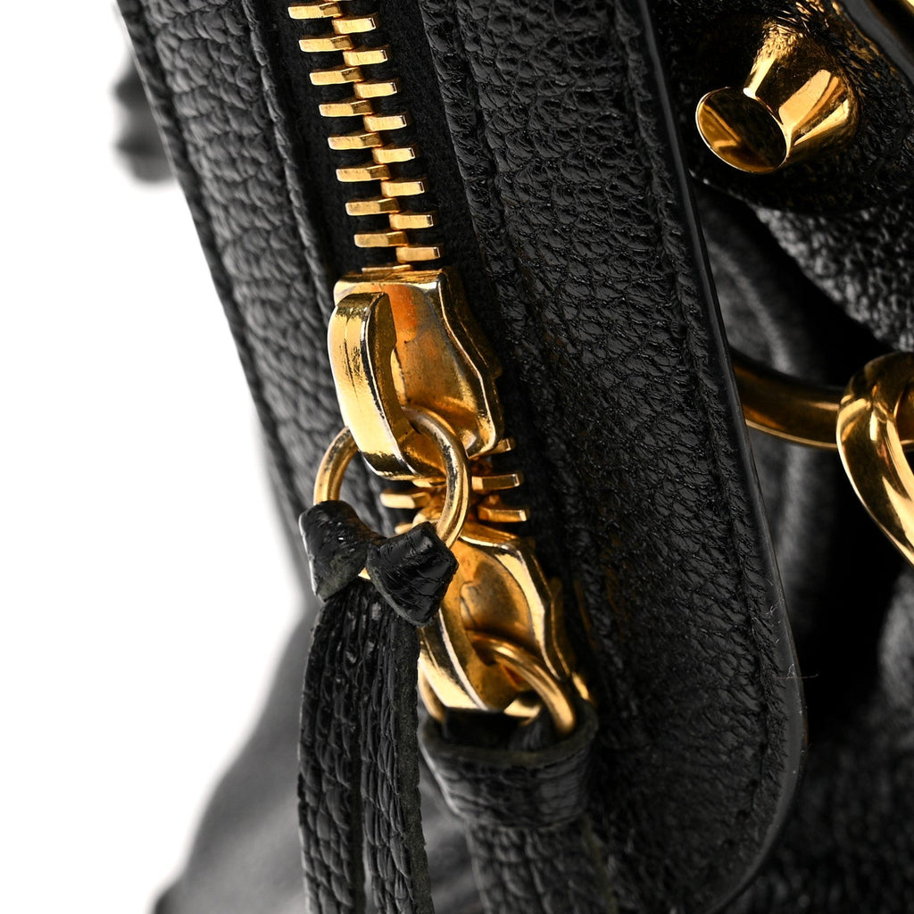 Chevre Gold Metallic Edge Hardware City Black