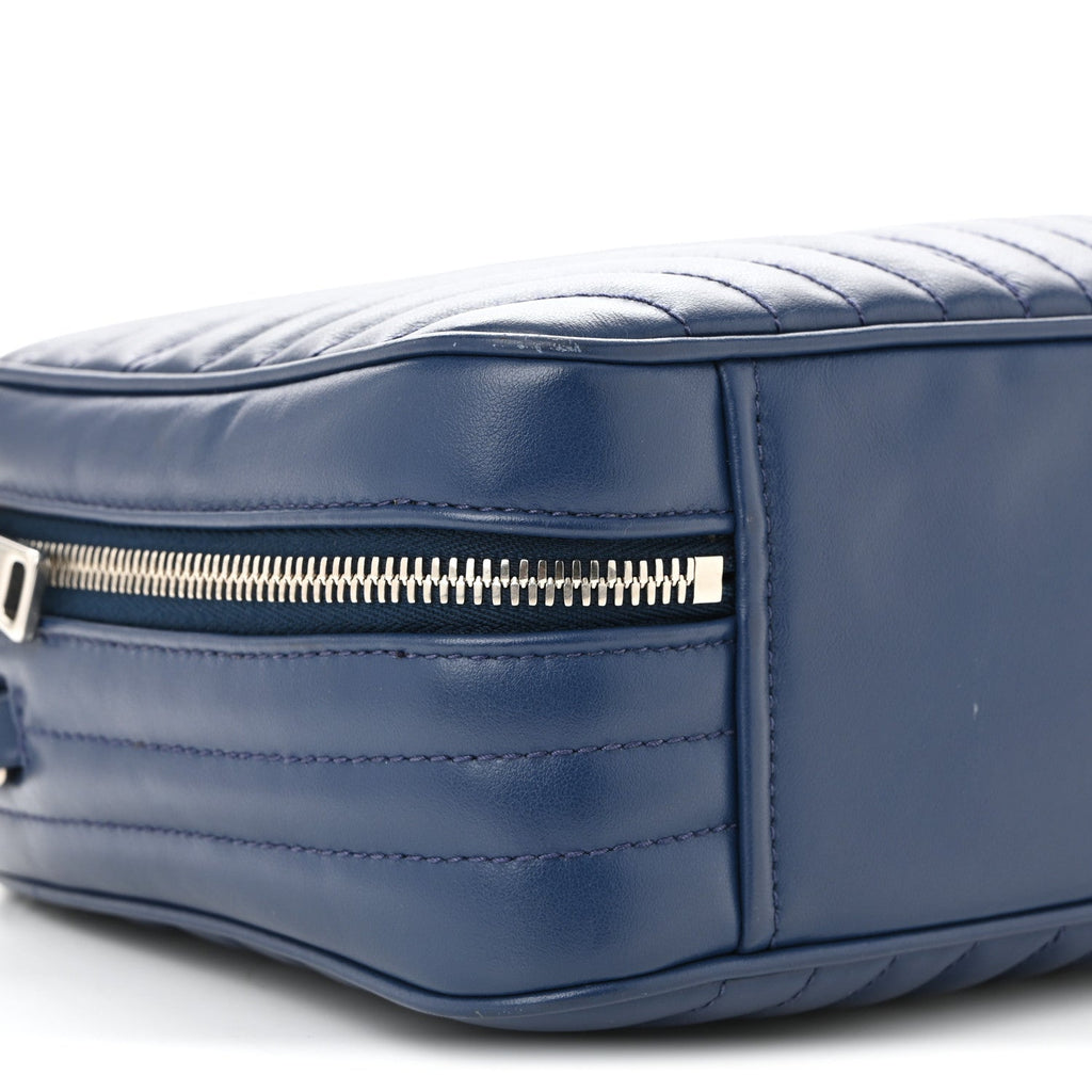 Soft Calfskin Impunture Diagramme Camera Bag Bluette