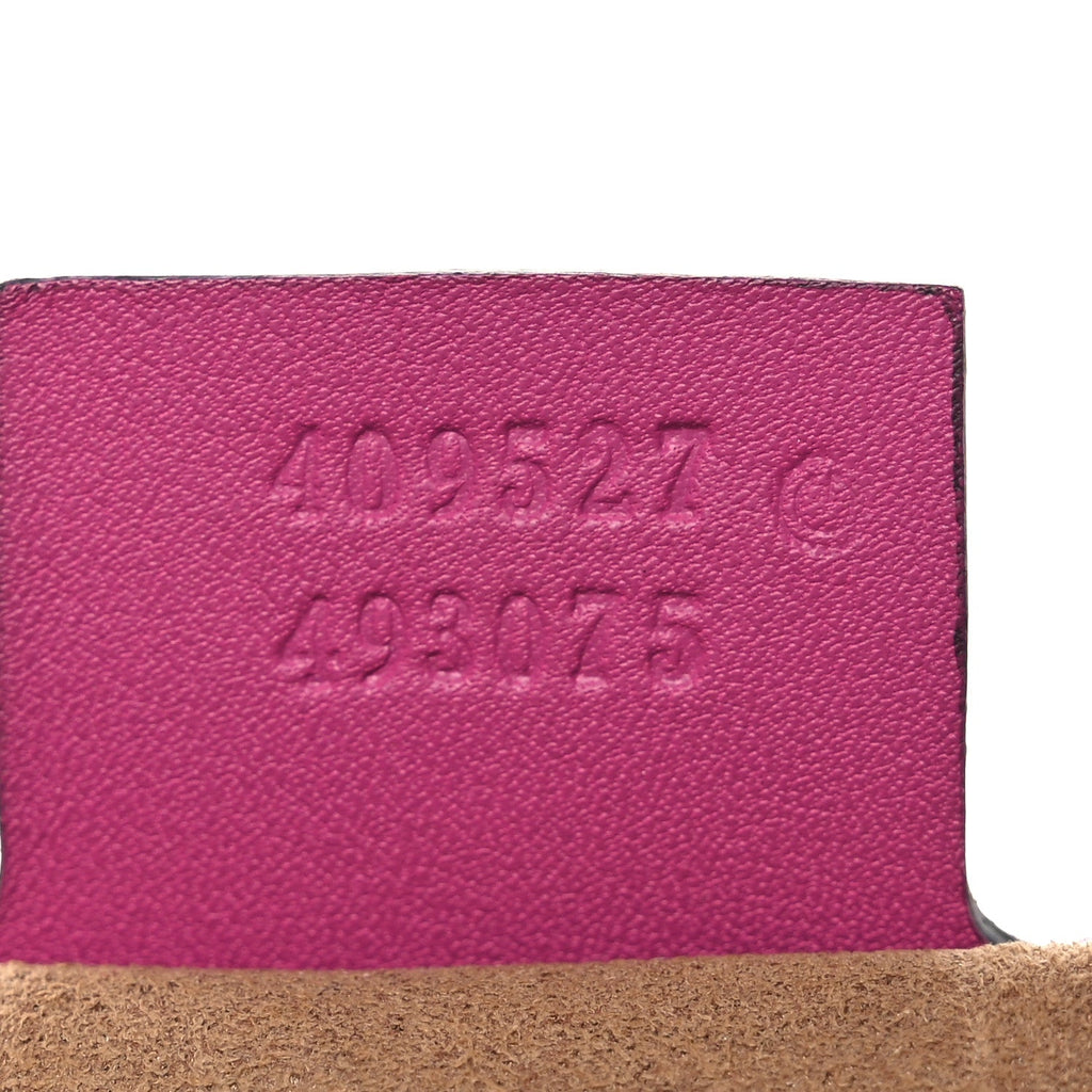 GG Supreme Monogram Medium Boston Beige Hibiscus Red New Rosette