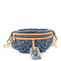 Monogram Denim High Rise Bumbag Blue