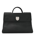 Grained Calfskin Large Diorever Flap Black
