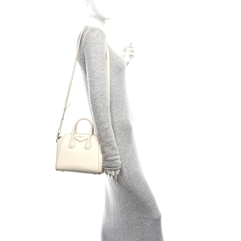 Sugar Goatskin Mini Antigona Off White