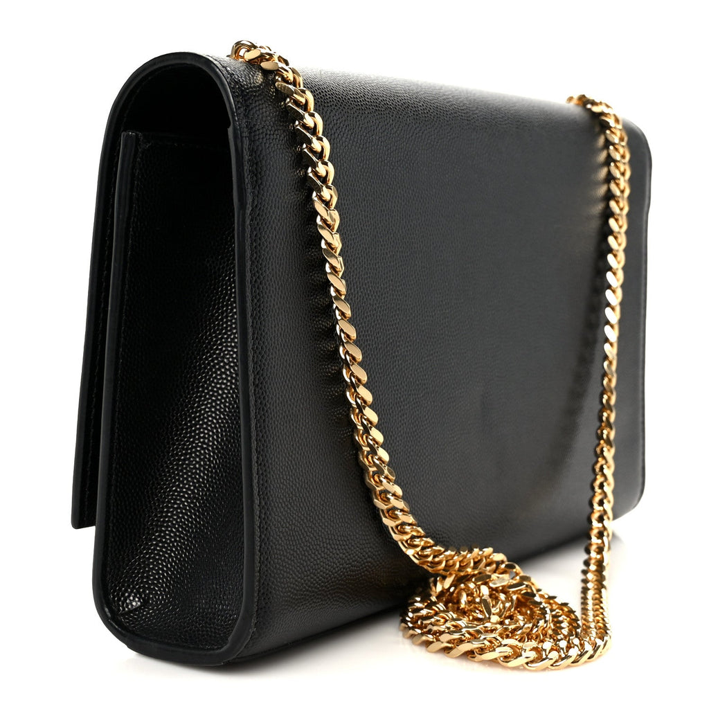 Grain De Poudre Medium Classic Monogram Kate Satchel Black