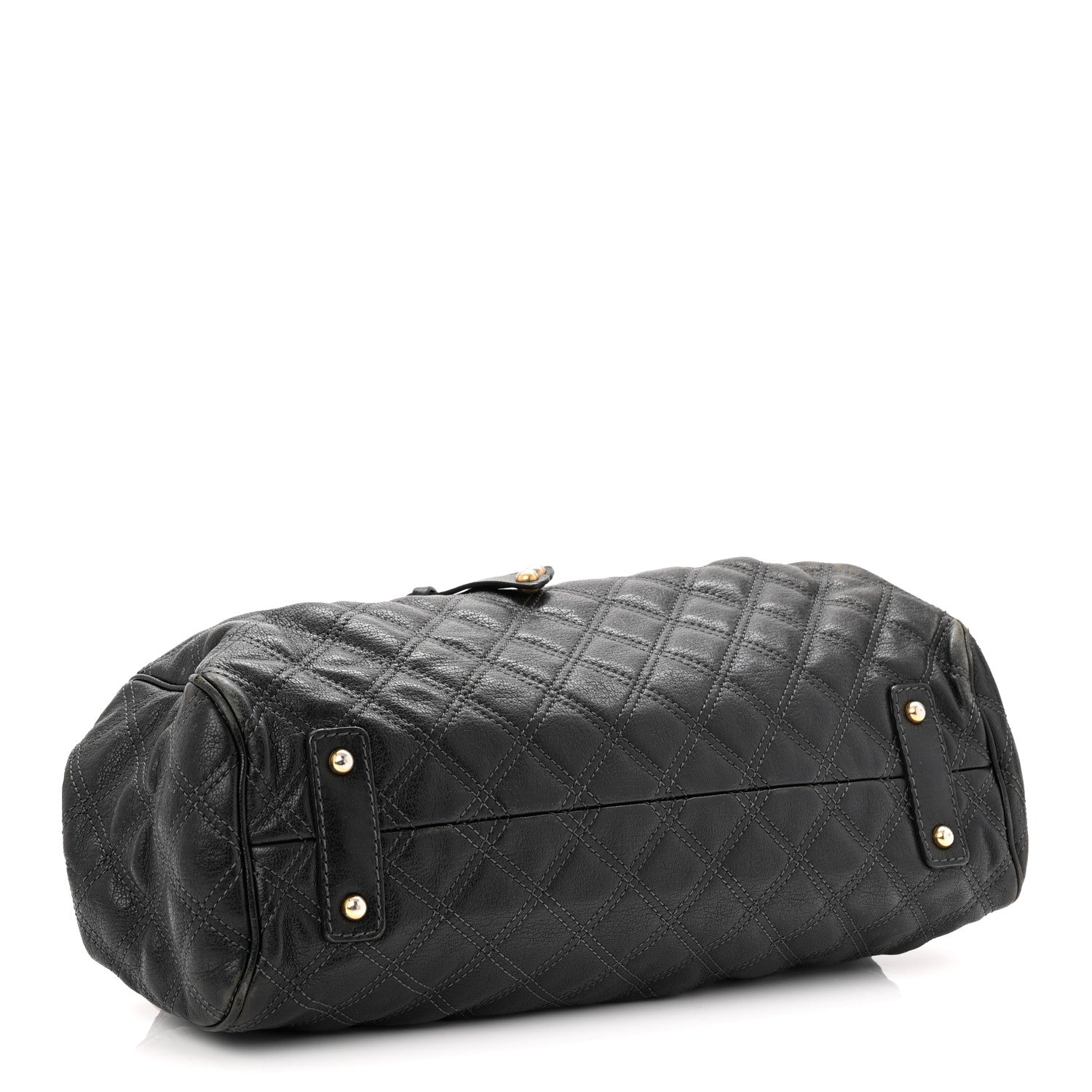 Calfskin Quilted Stam Black