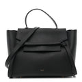 Grained Calfskin Mini Belt Bag Black