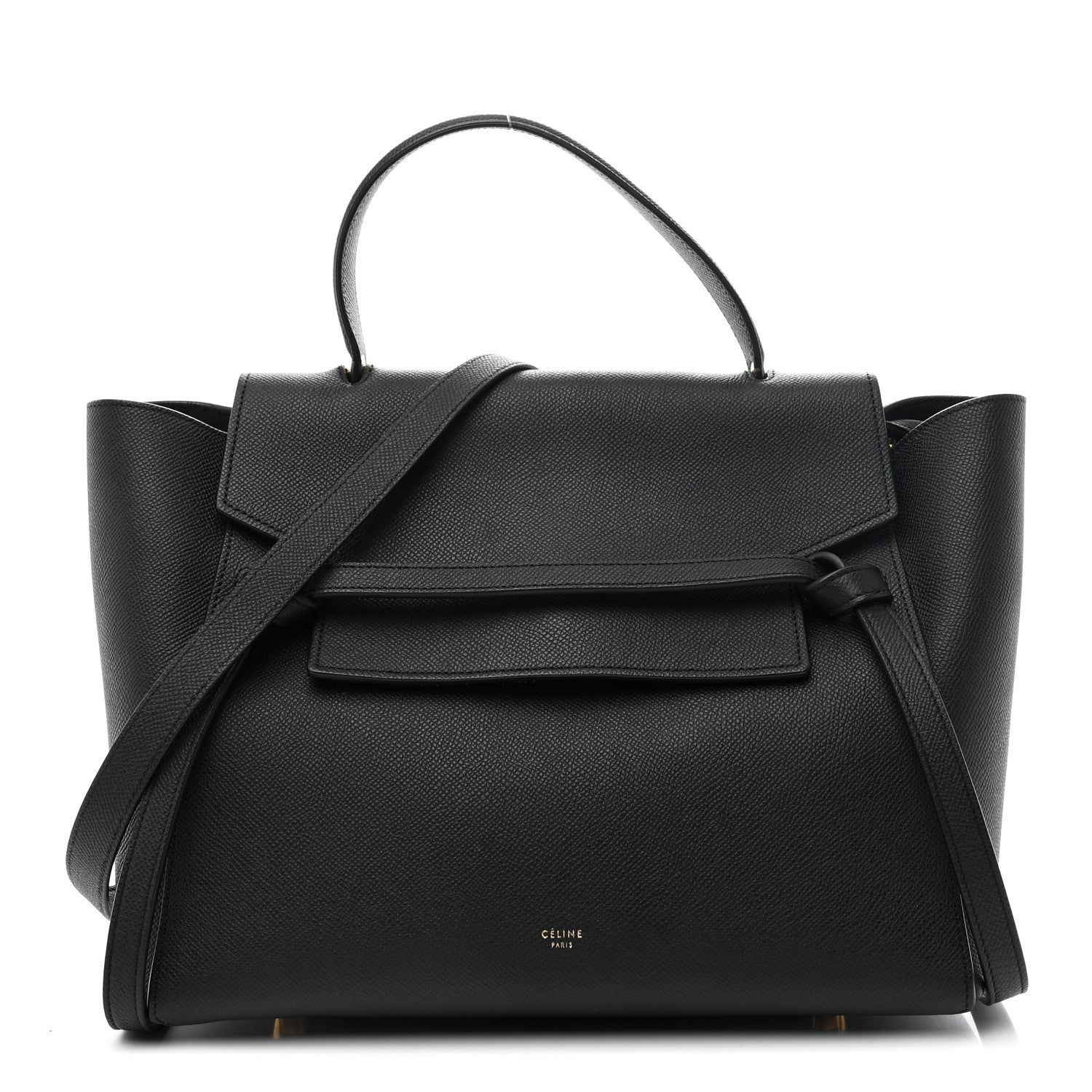 Grained Calfskin Mini Belt Bag Black