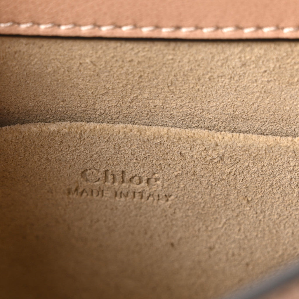 Calfskin Suede Small Nile Bracelet Bag Biscotti Beige