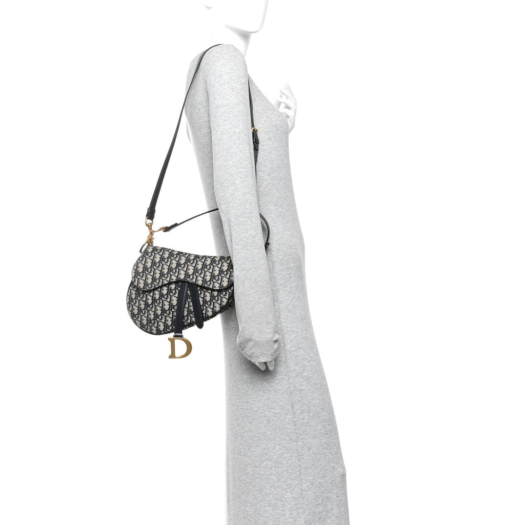 Oblique Saddle Bag With Strap Blue