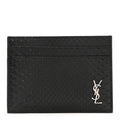 Snakeskin Monogram Credit  Case Black