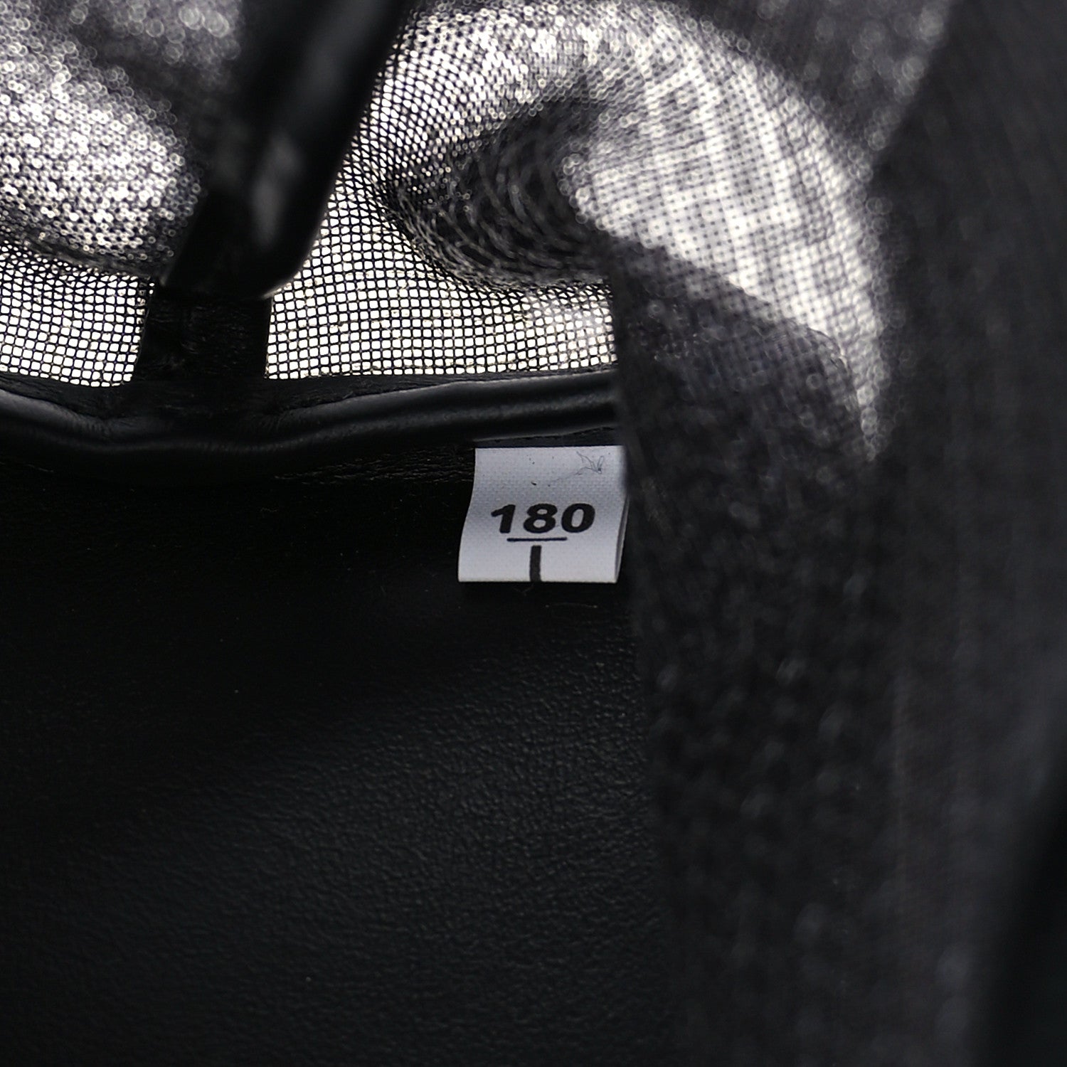 Mesh Sequin Spazzolato Logo Tote Black