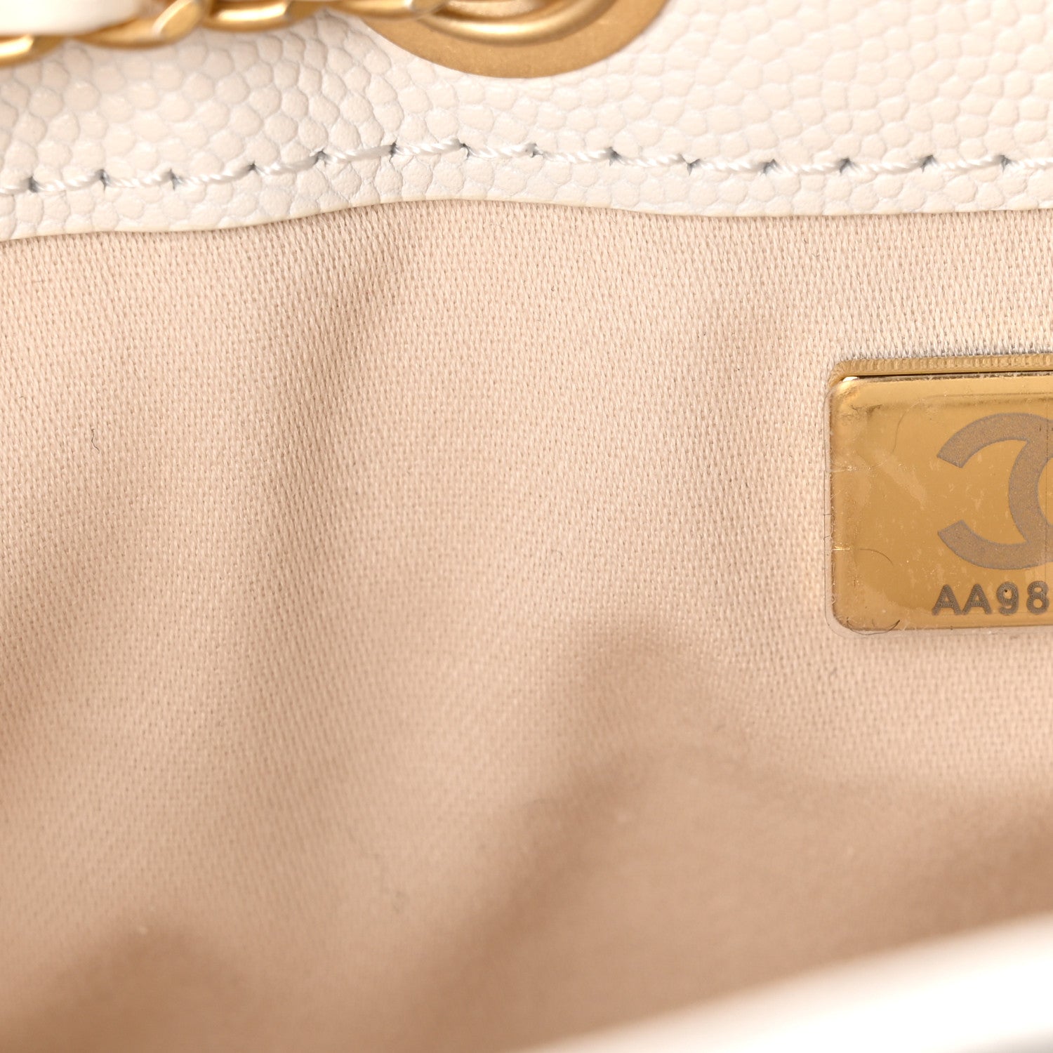 Caviar Quilted Mini Chanel 25 Handbag White