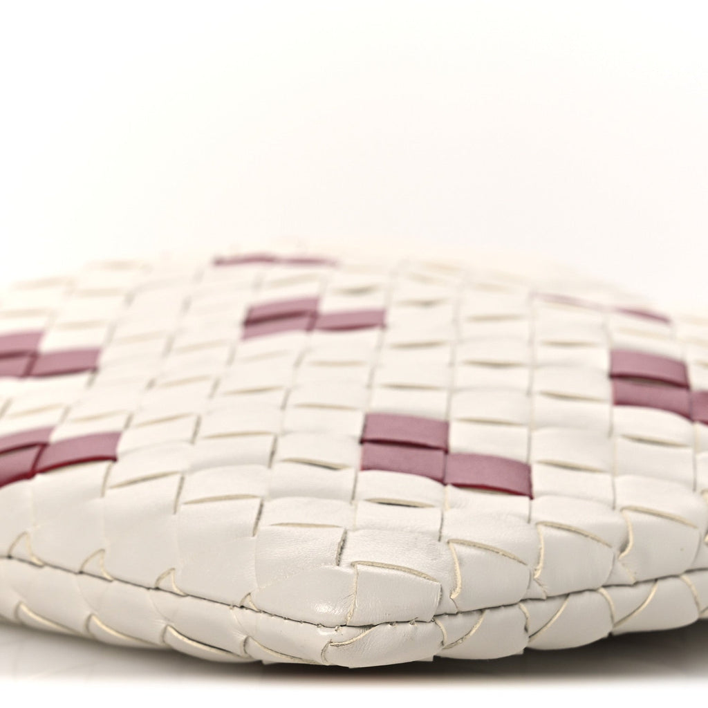 Nappa Intrecciato Heart Medium Dustbag White Dark Red