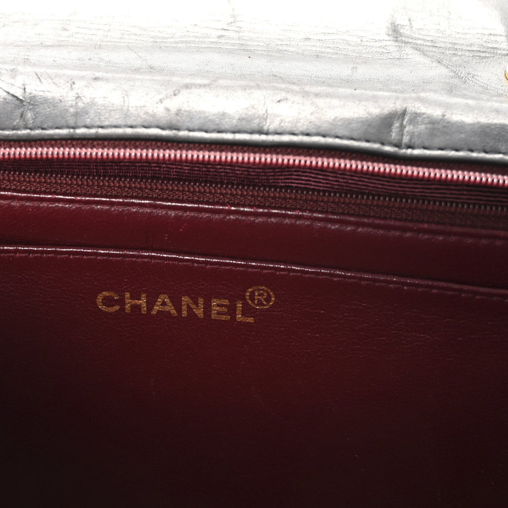 Lambskin Quilted XL Jumbo Single Flap Black