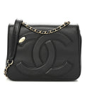 Lambskin CC Mania Flap Bag Black
