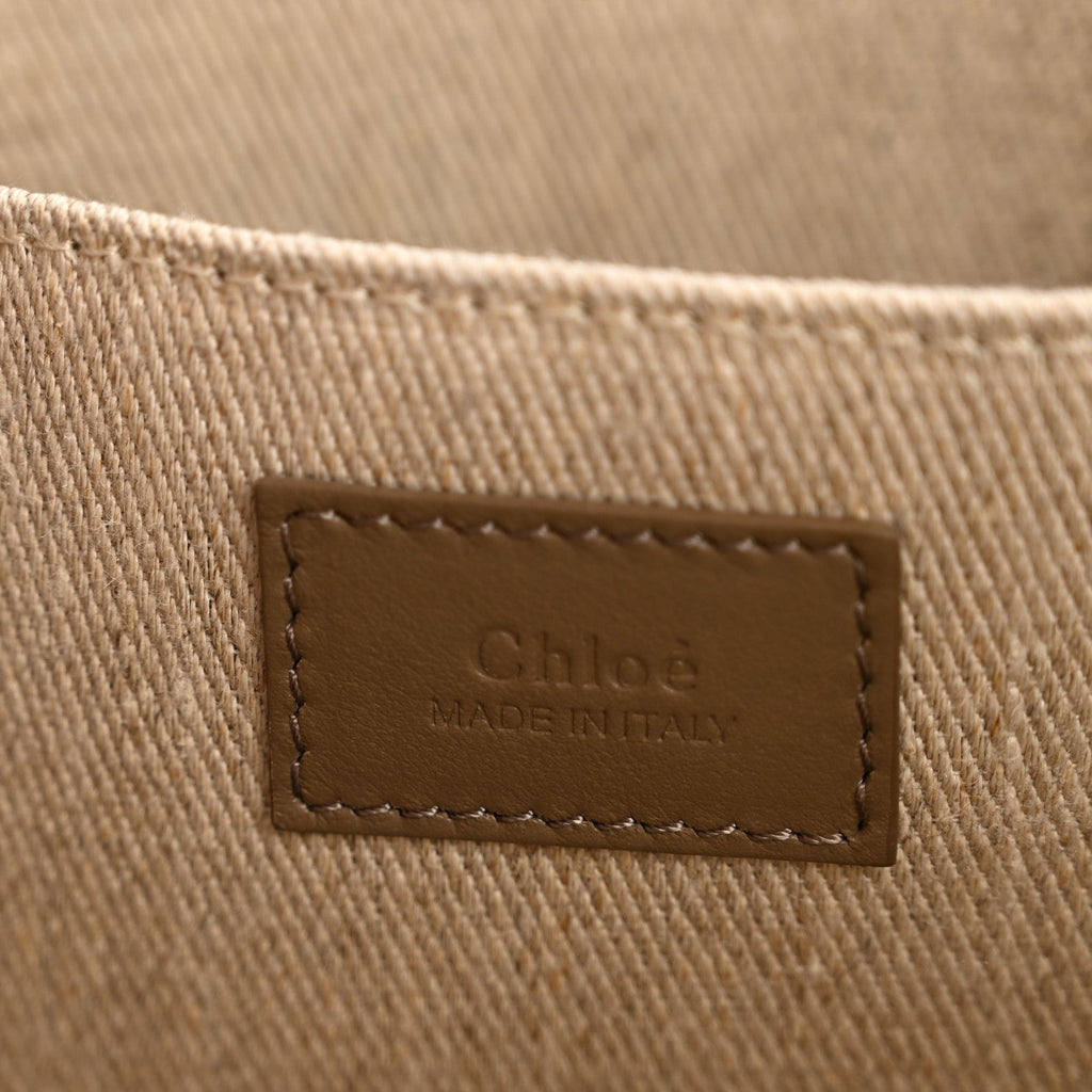 Calfskin Medium Woody Tote Army Green