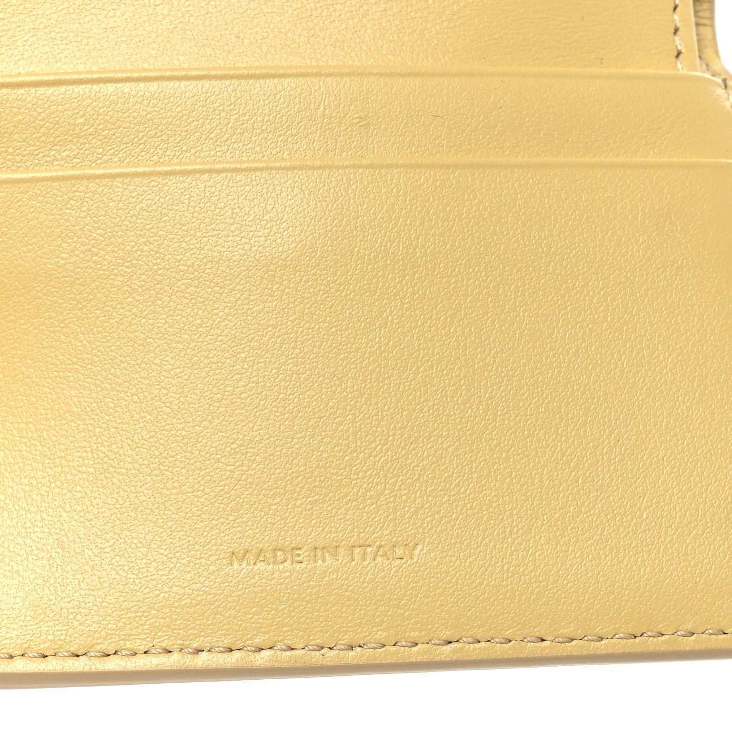 Shiny Calfskin Compact Triomphe Wallet With Coin Purse Pollen