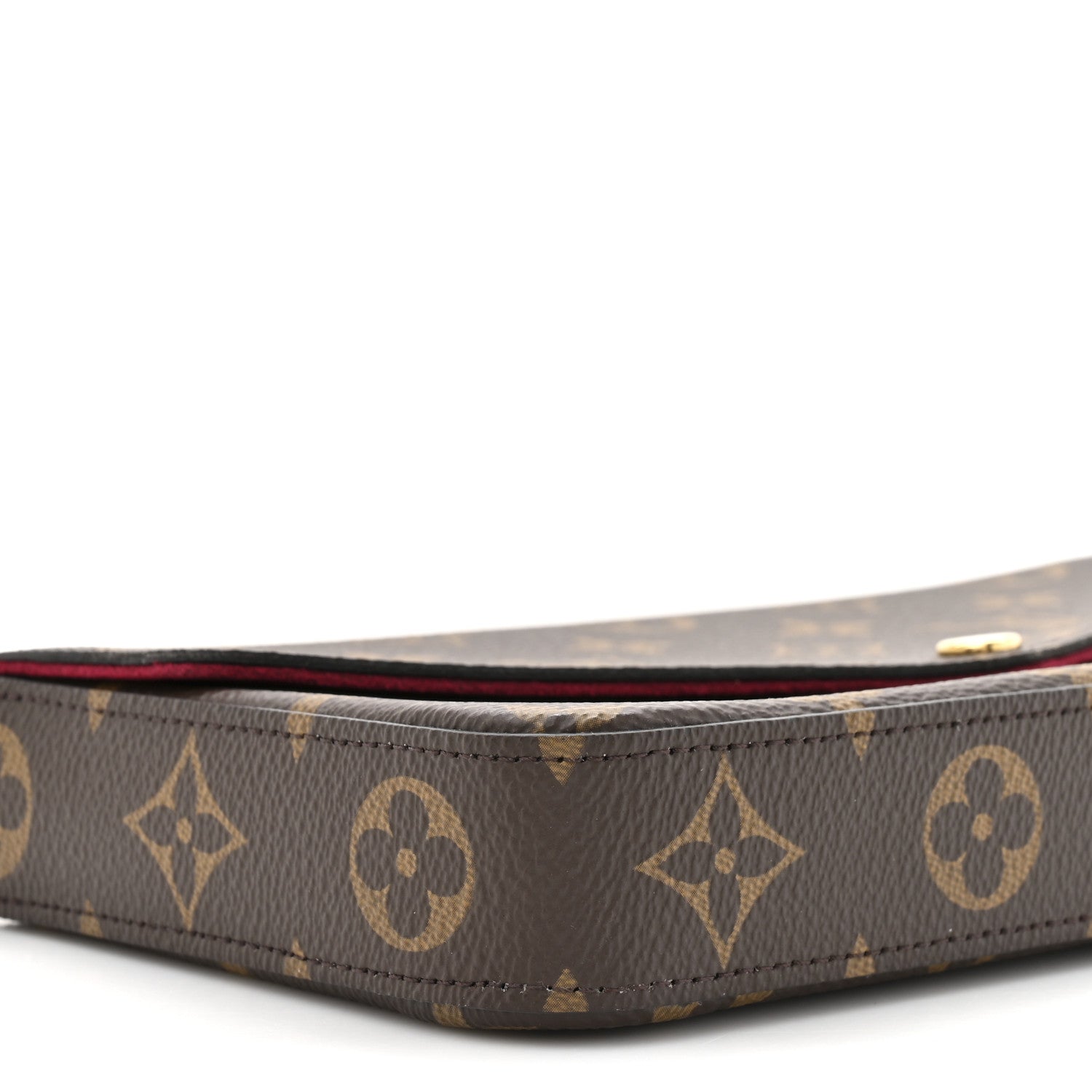 Monogram Pochette Felicie Chain Wallet Fuchsia