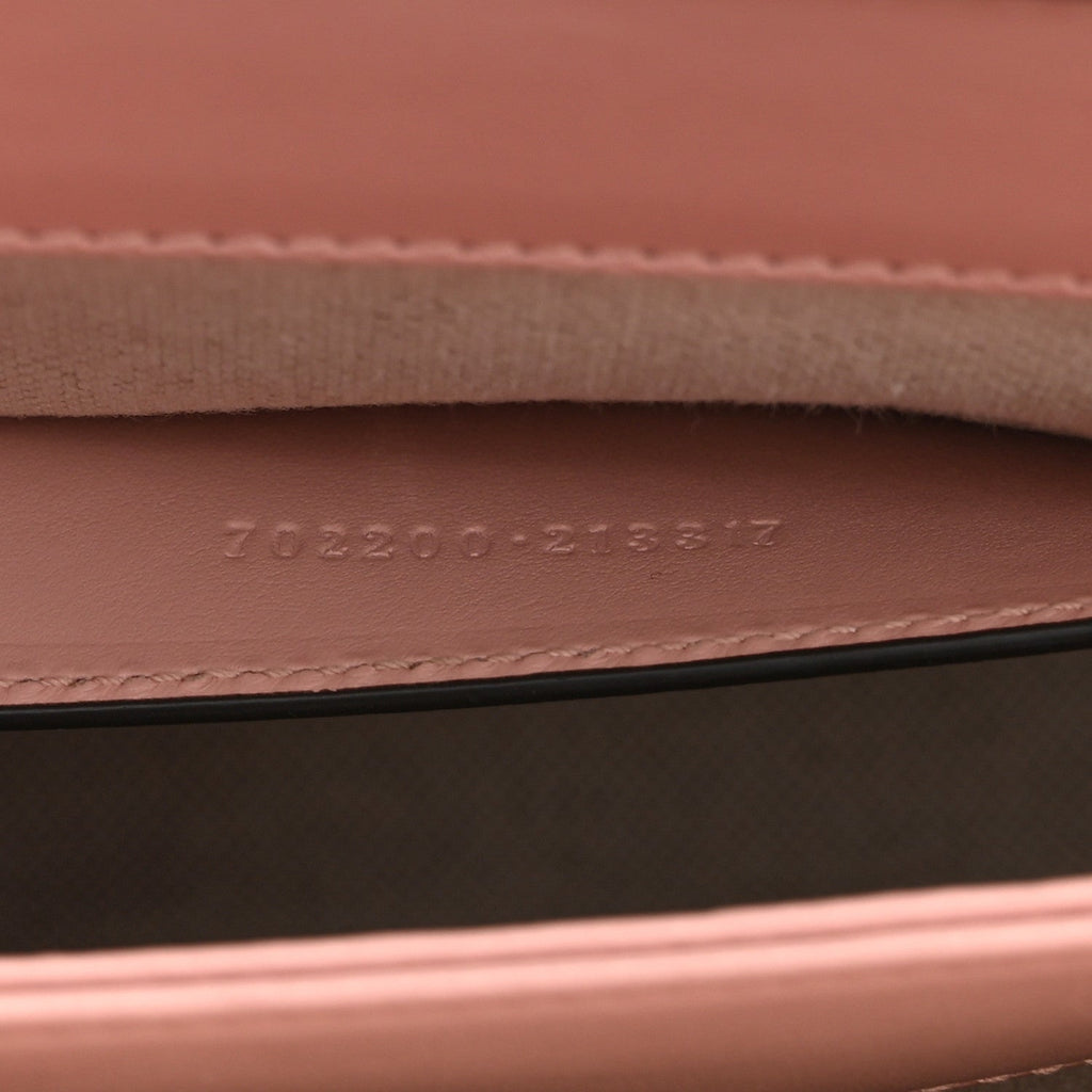 Calfskin GG Matelasse Small Slim Chain Shoulder Bag Perfect Pink Natural
