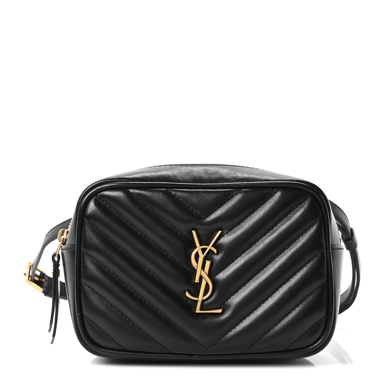 Calfskin Matelasse Monogram Lou Belt Bag Black