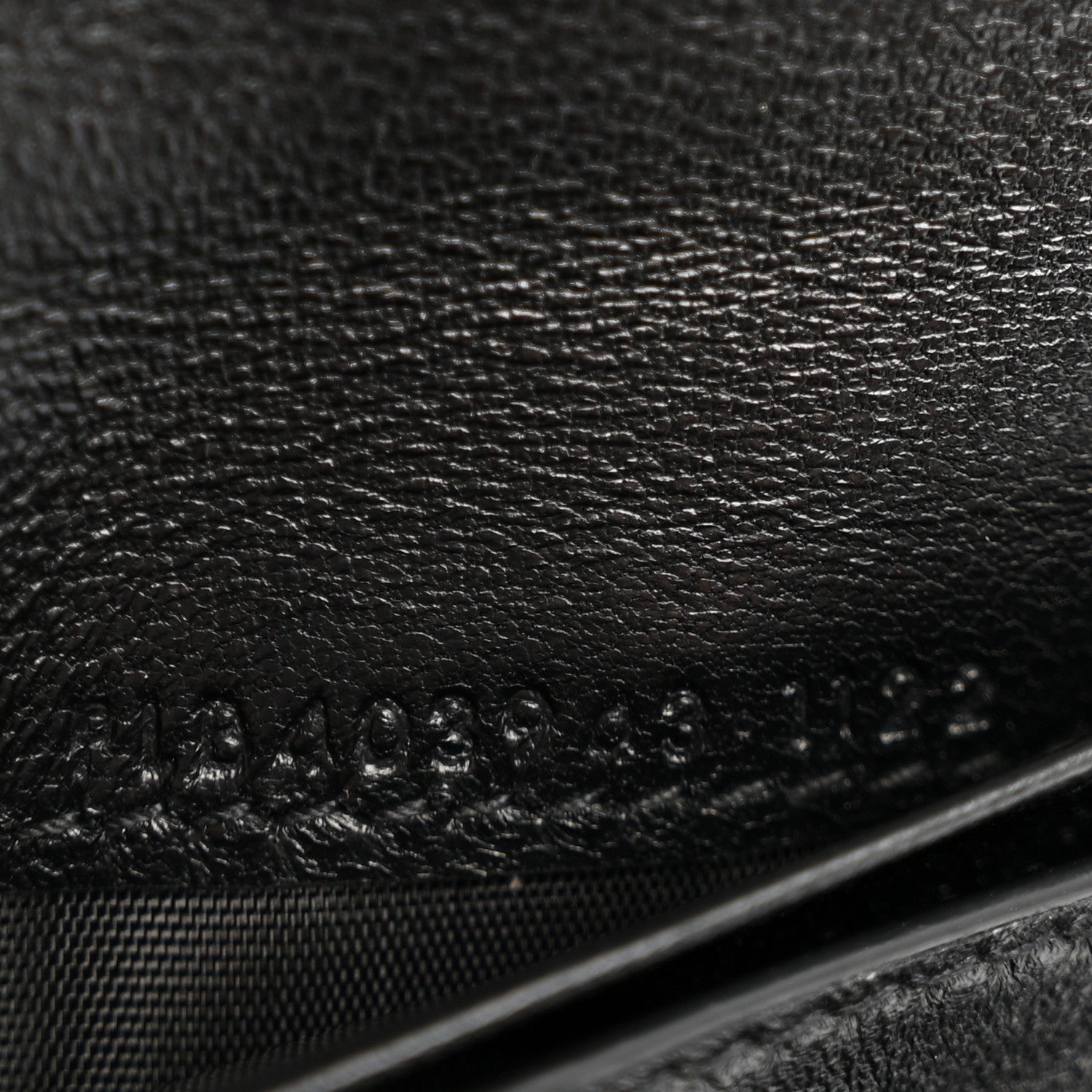Lambskin Matelasse Chevron Monogram Compact Tri Fold Wallet Black