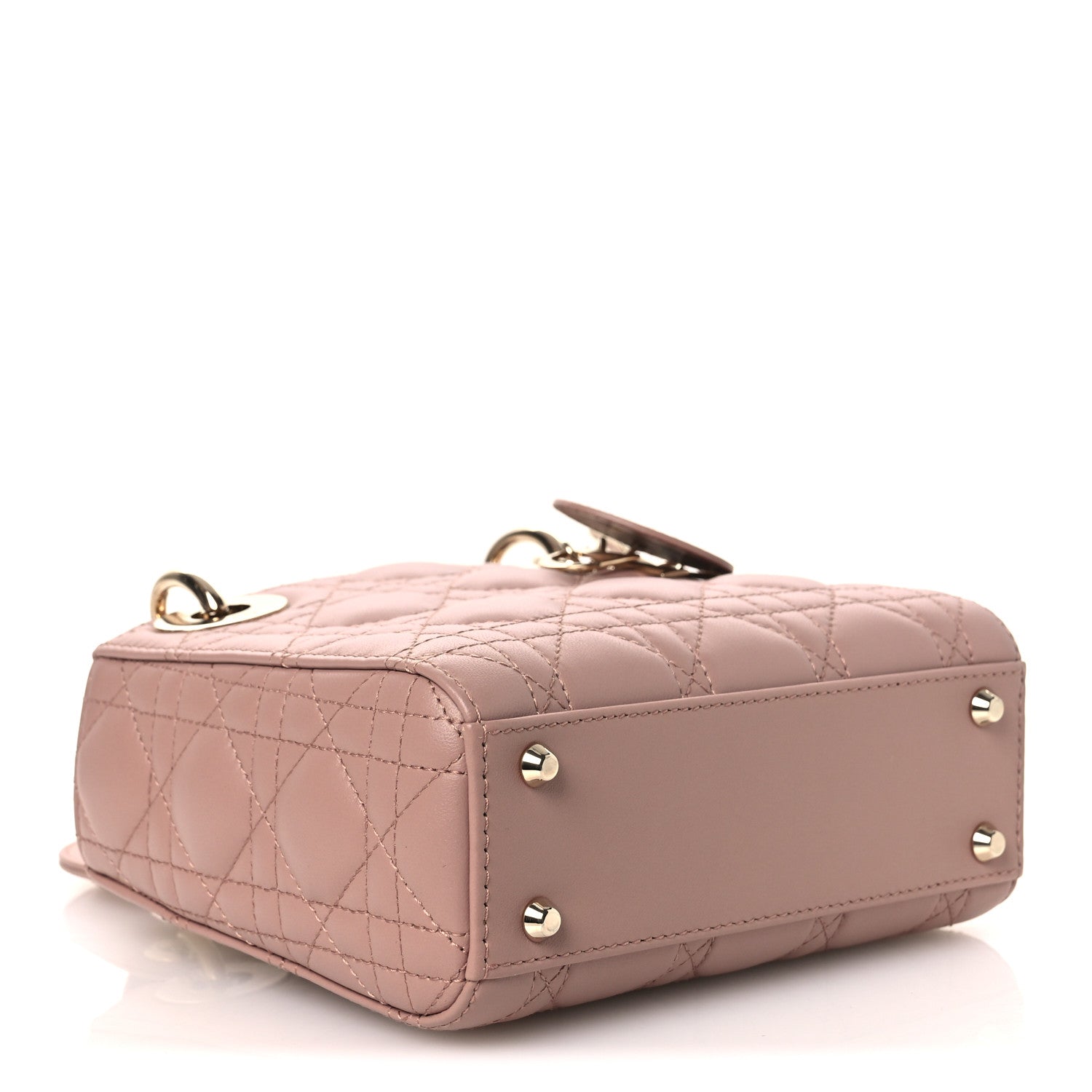 Lambskin Cannage Mini Lady Dior Blush
