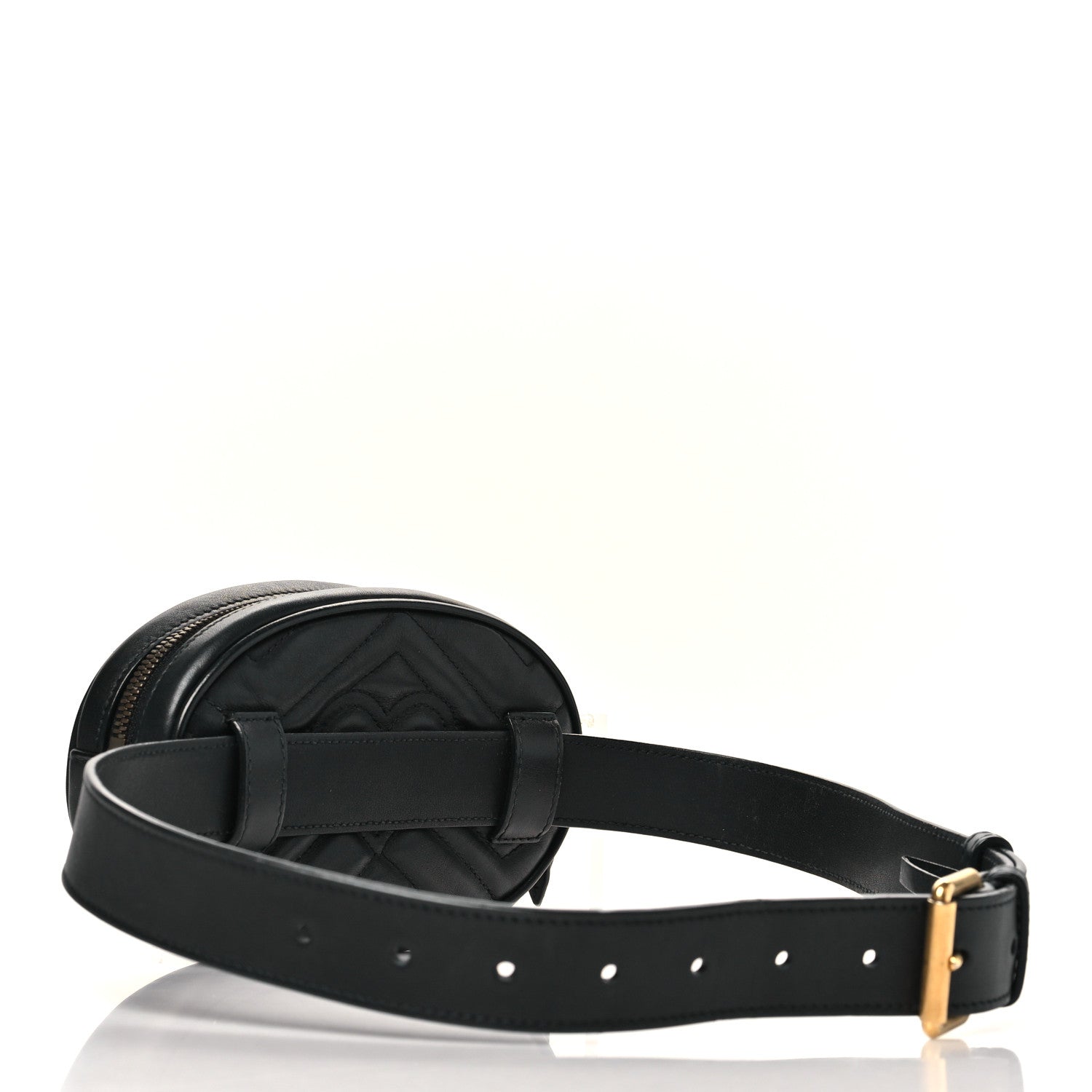 Calfskin Matelasse GG Marmont Belt Bag 75 30 Black