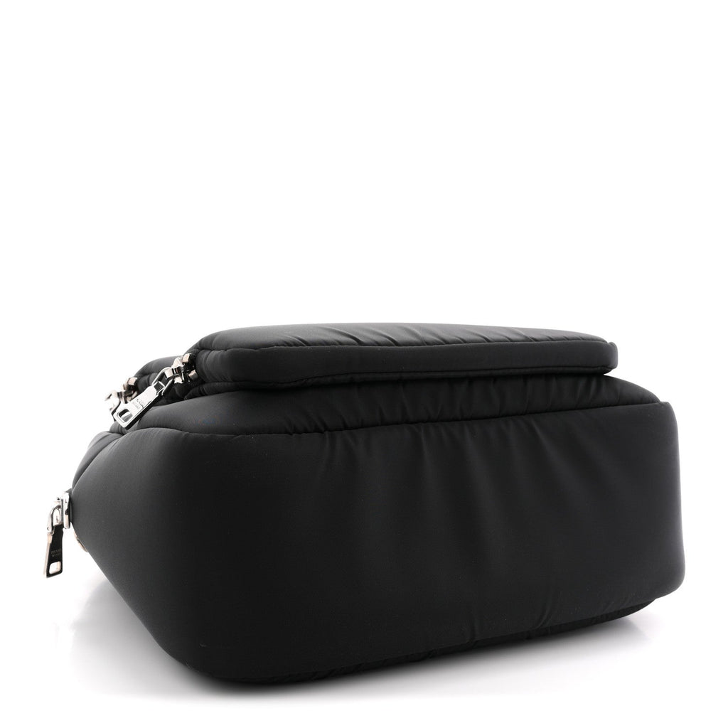 Tessuto Nylon Pocket Cargo Top Handle Bag Black Fuoco