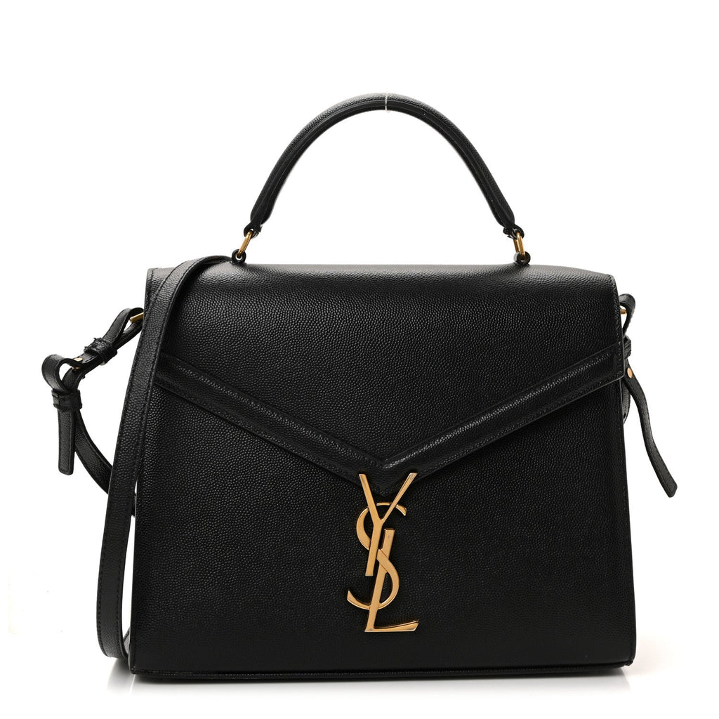 Grain de Poudre Medium Classic Monogram Cassandra Top Handle Black Rouge Legion