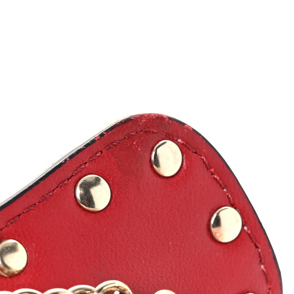 Canvas Beaded Small Rockstud Spike Shoulder Bag Multicolor