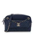 Caviar Quilted Large In & Out Camera Case Navy