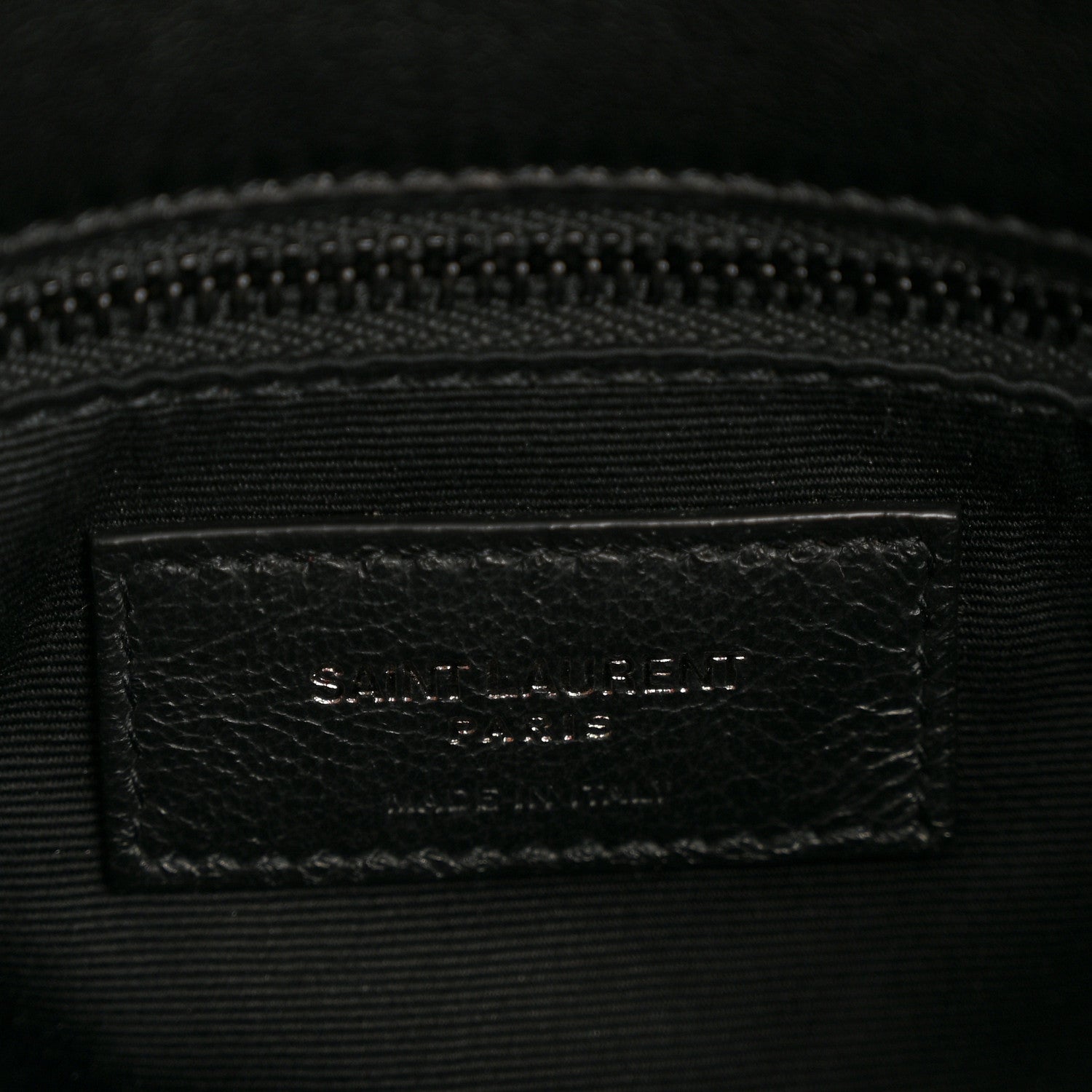 Lambskin Quilted Monogram Monochrome Small Loulou Puffer Chain Satchel Black