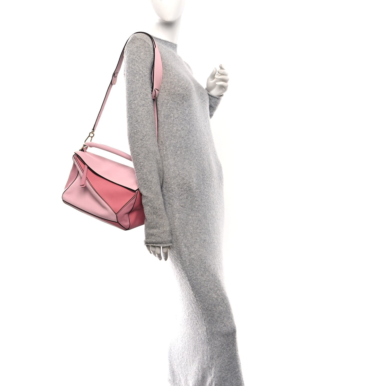 Calfskin Large Puzzle Bag Soft Pink