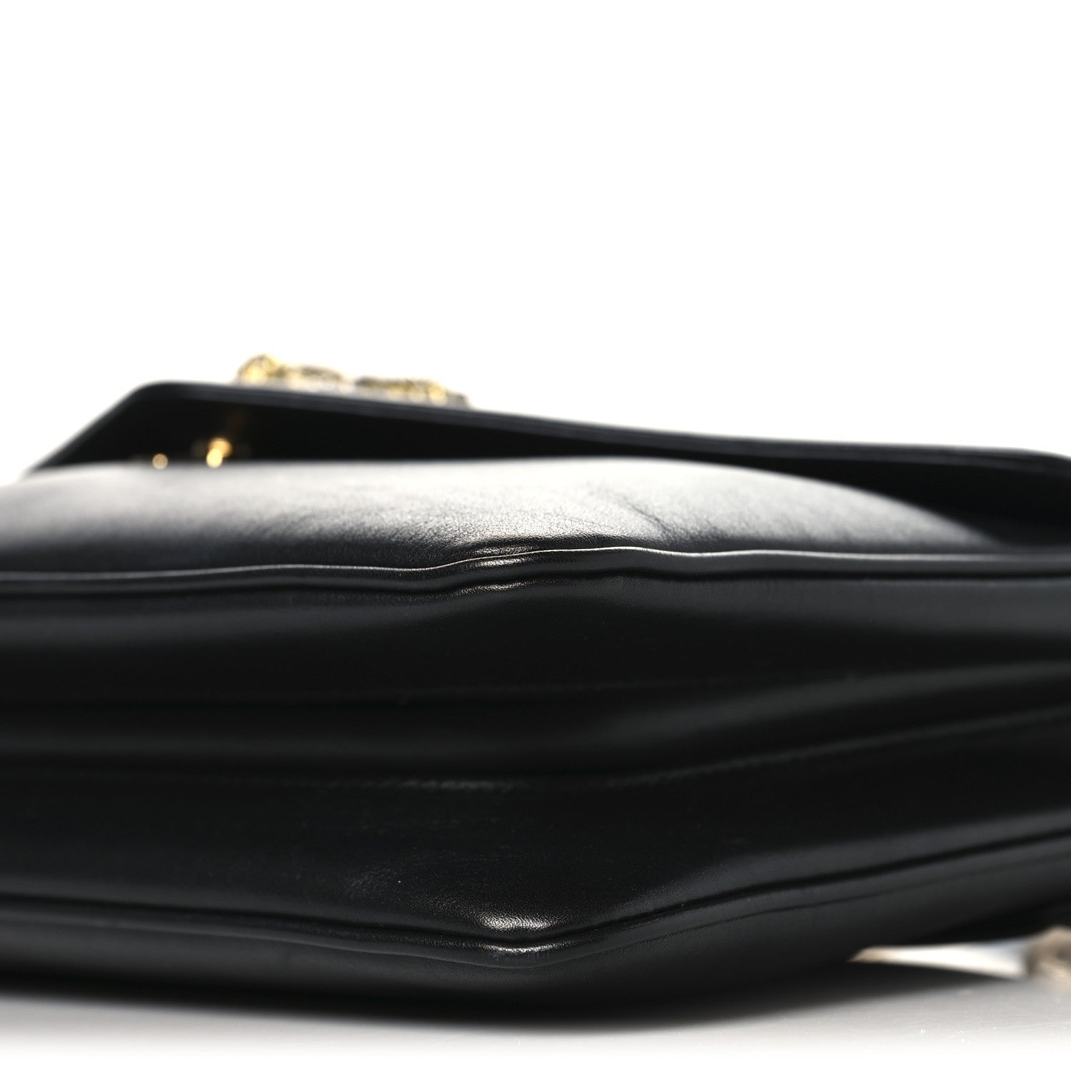 Vitello Palmellato Lux Crystal Medium Rajah Shoulder Bag Black
