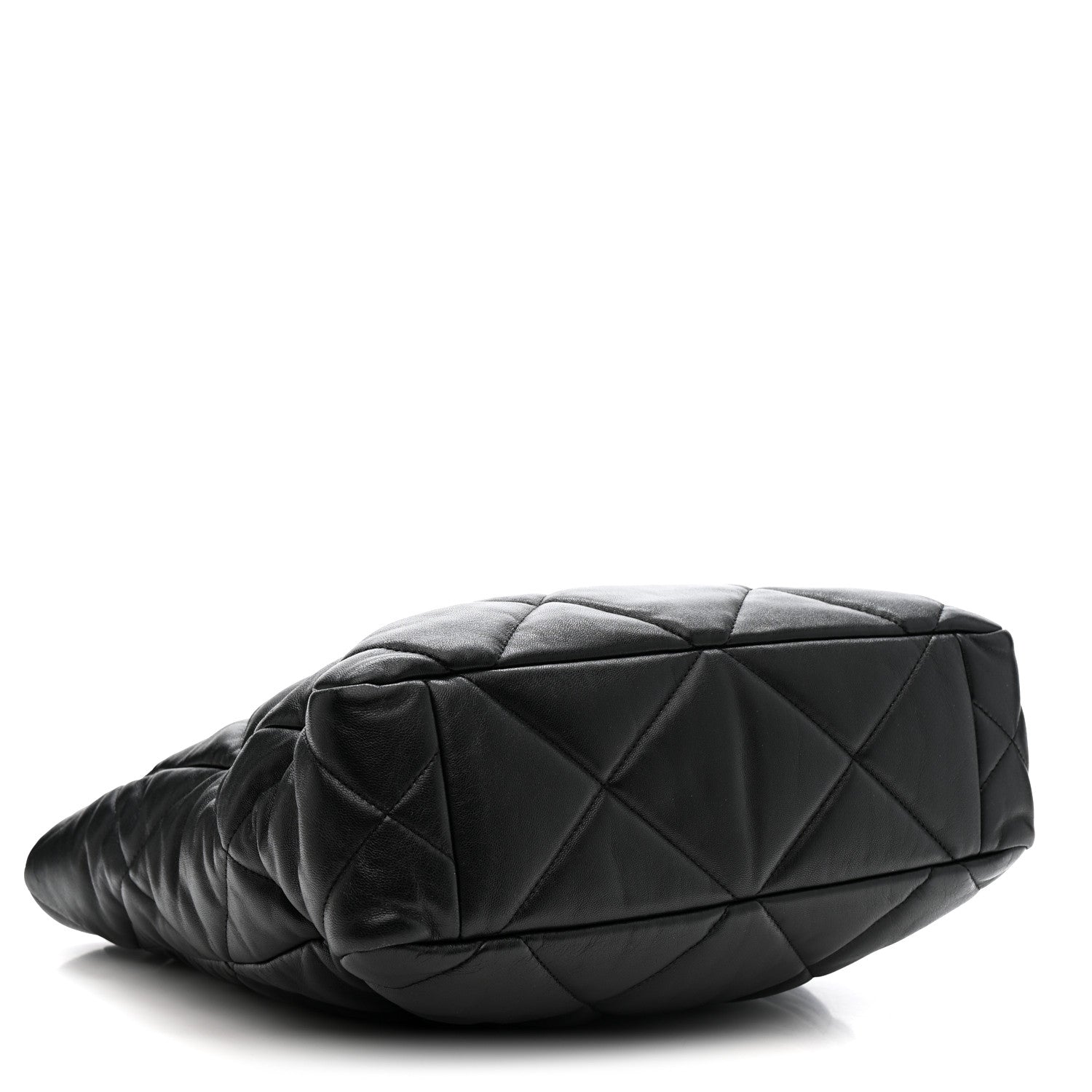 Lambskin Quilted Chanel 19 Shopping Bag Black