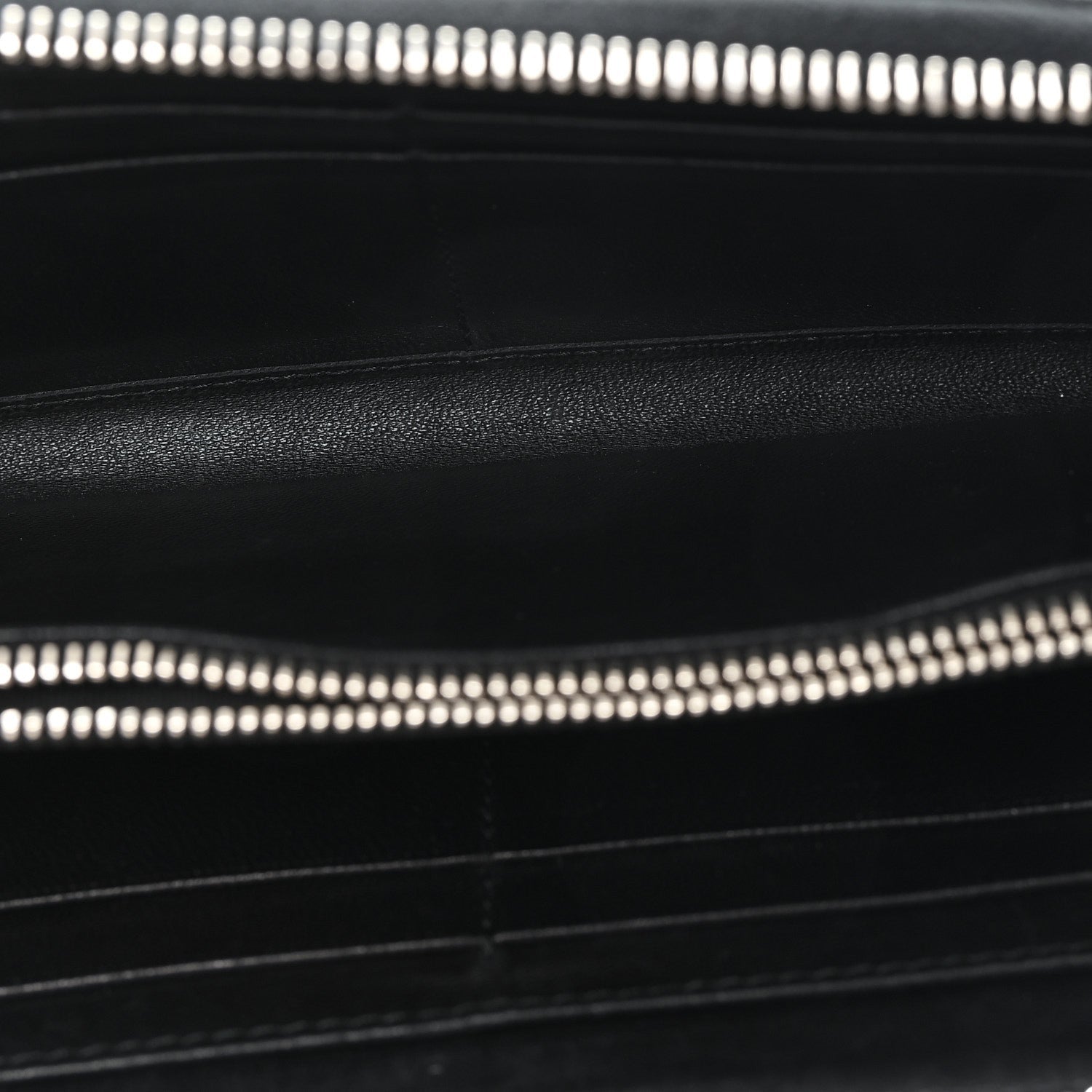 Nappa Metal Studded Zip Around Wallet Black