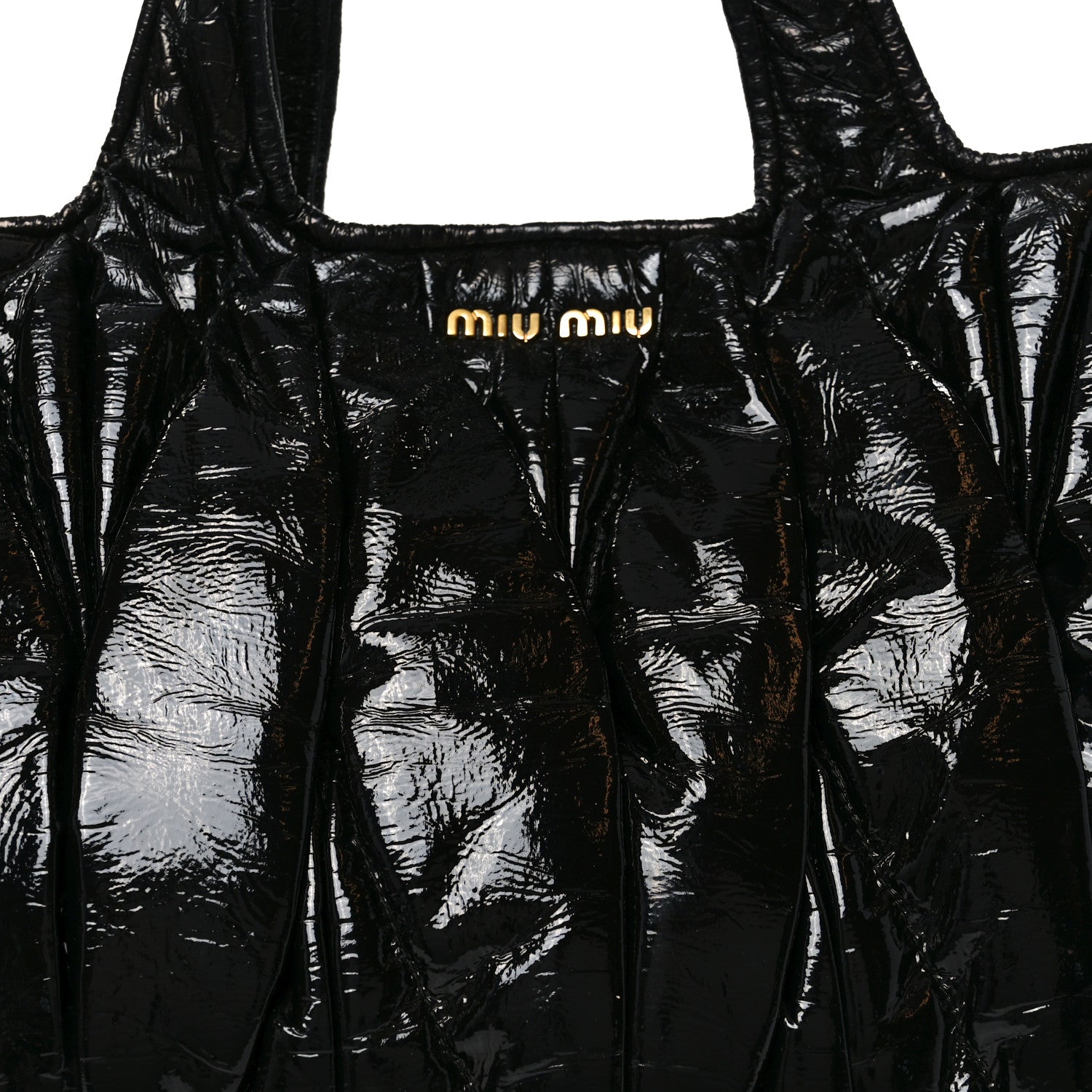 Nappa Matelasse Top Handle Black