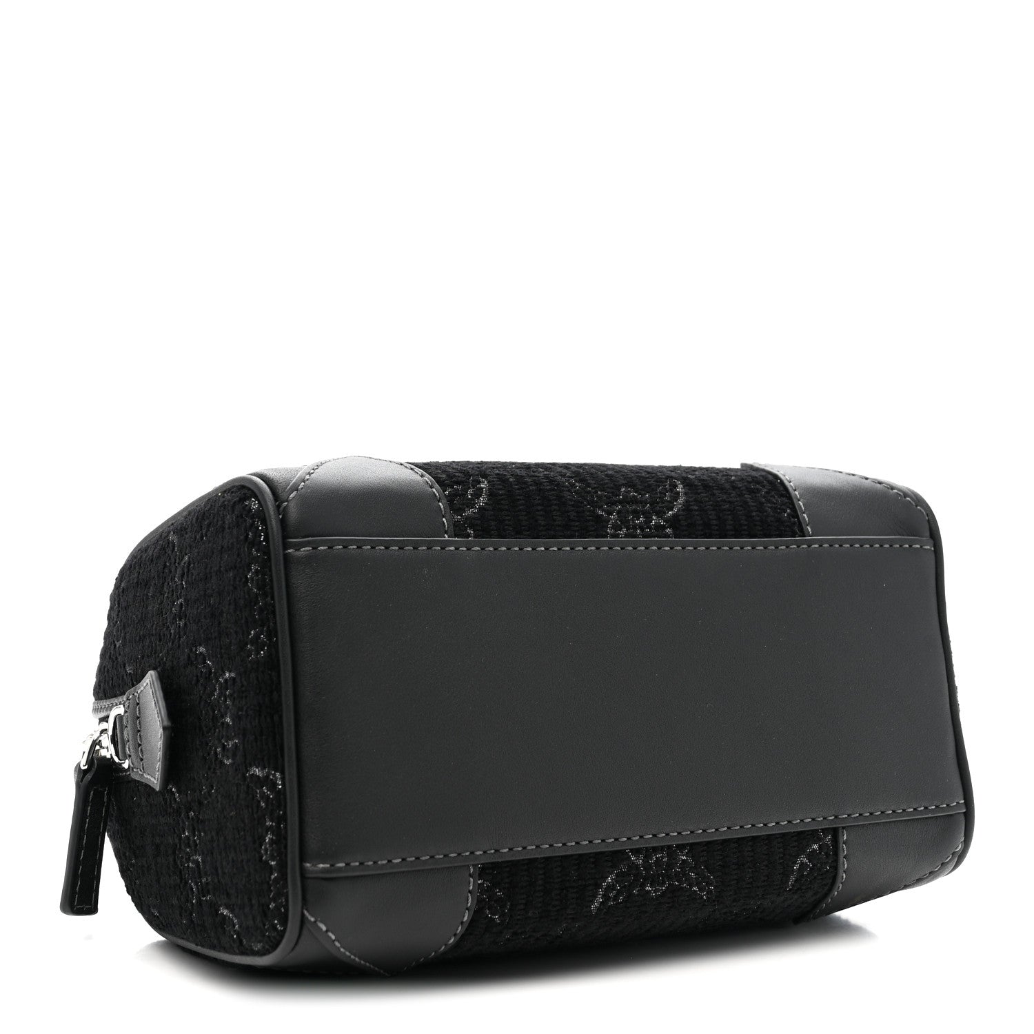 Lauretos Lurex Jacquard Small Ella Boston Bag Black
