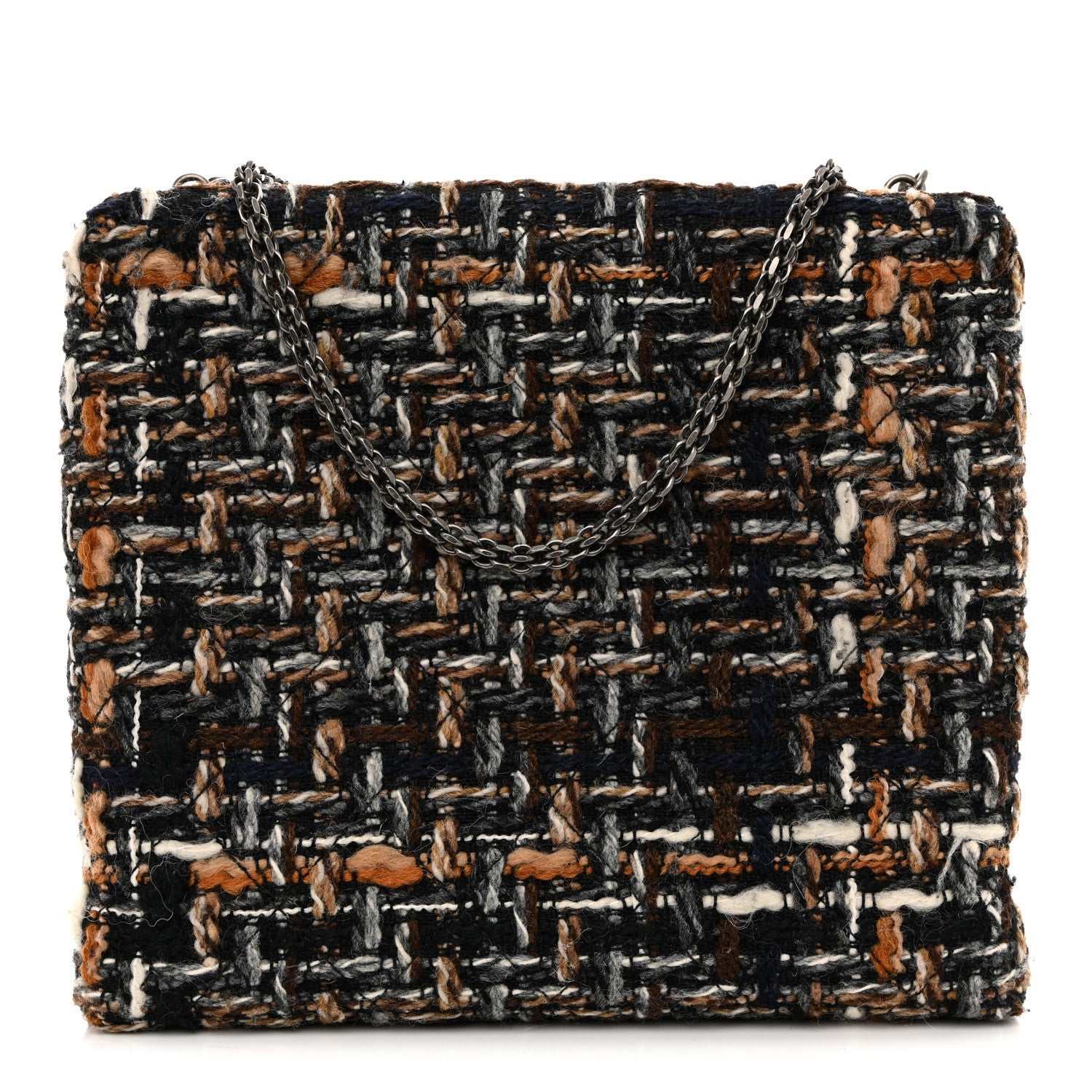 Tweed Kisslock Minaudiere Black Multicolor