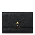 Taurillon Capucines Compact Wallet Black