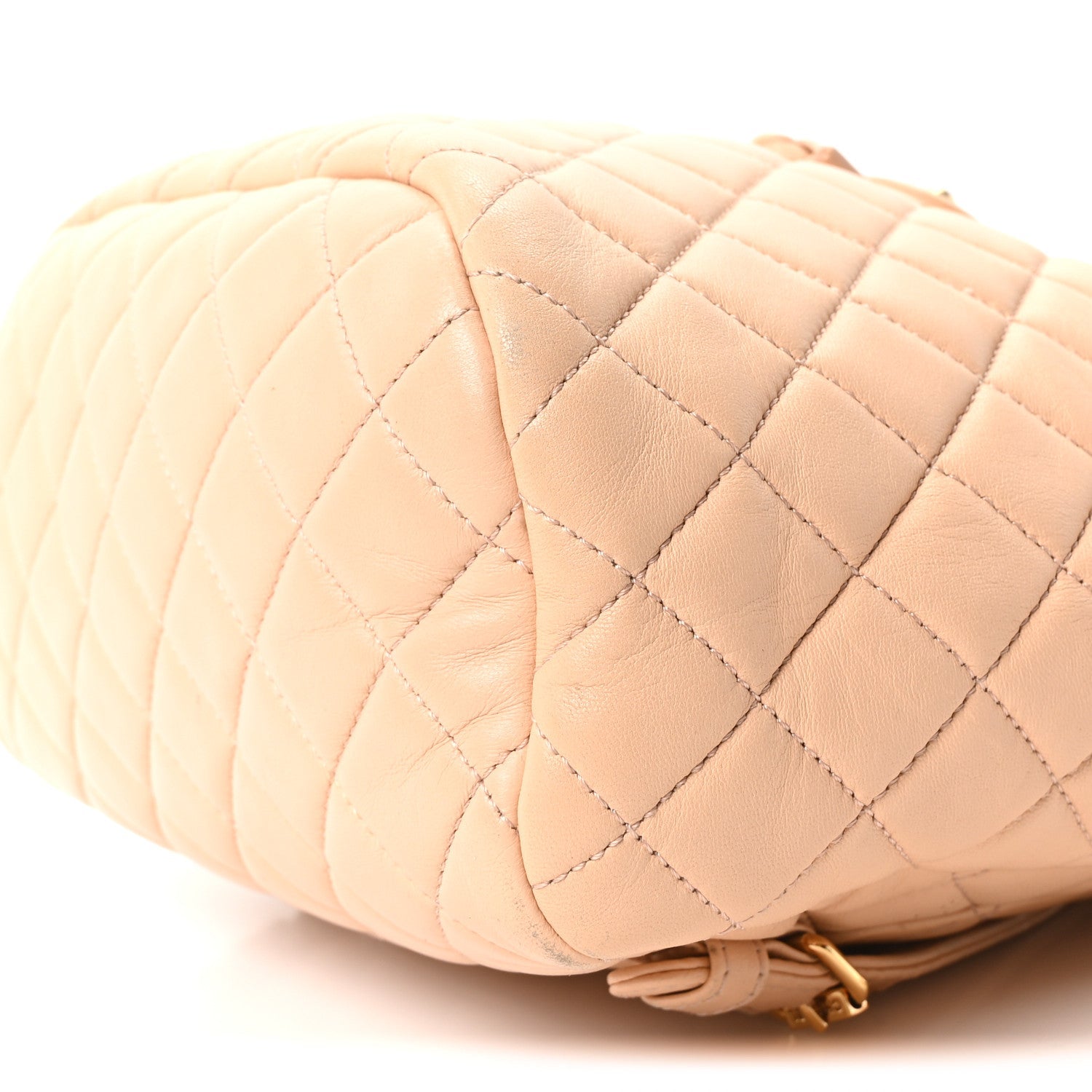Calfskin Quilted Small Urban Spirit Backpack Beige