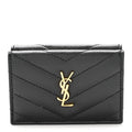 Grain De Poudre Matelasse Chevron Monogram Origami Tiny Wallet Black