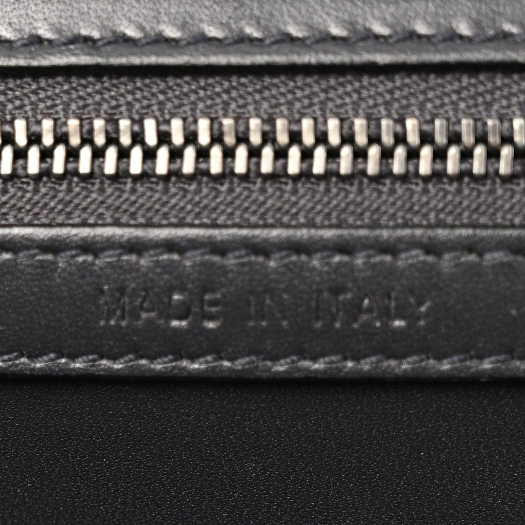 Metallic Patent Micro-Cannage Medium Diorama Flap Bag Onyx Black