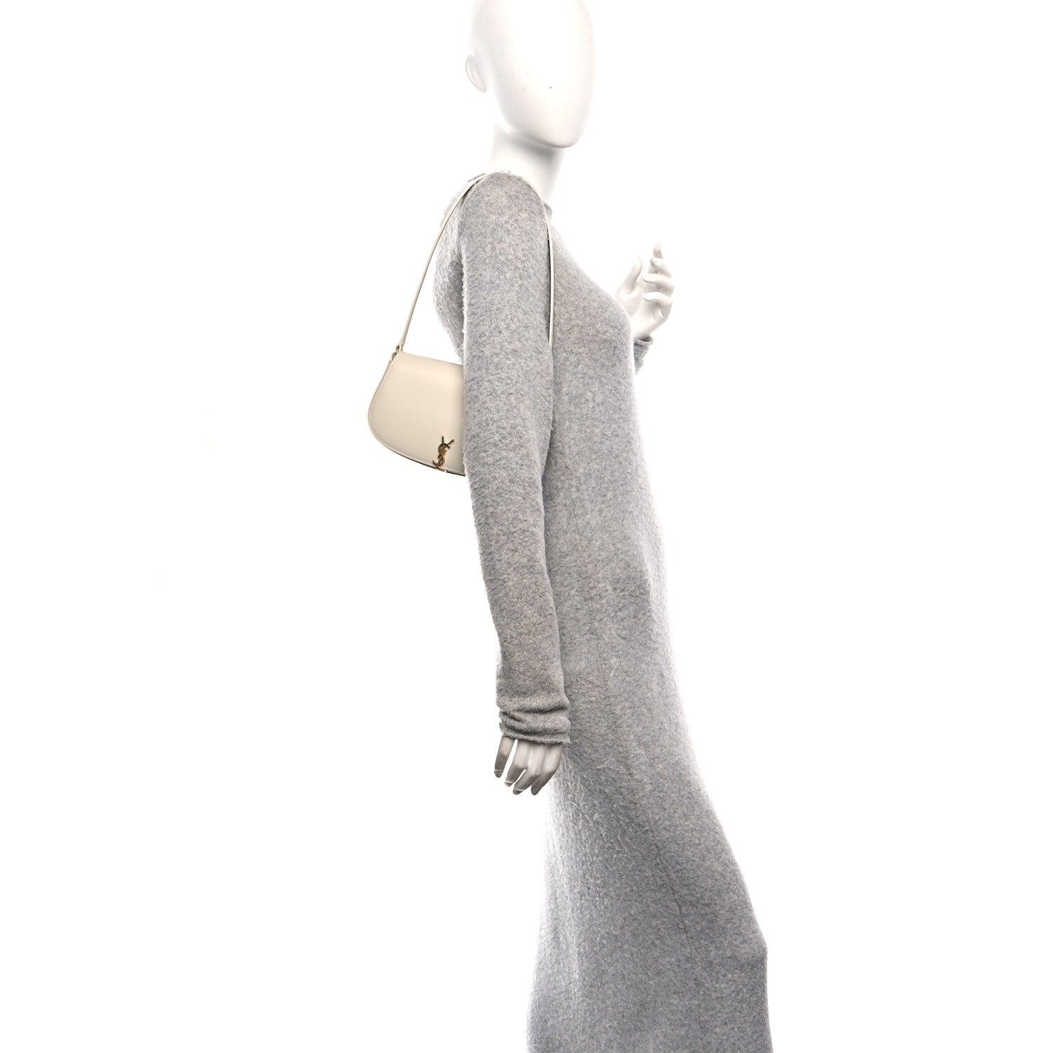 Box Calfskin Mini Voltaire Shoulder Bag Crema soft